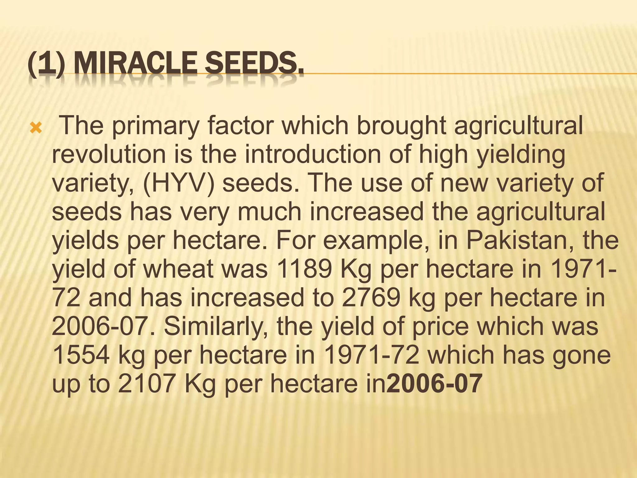 Green revolution in pakistan A Presentation By Mr Allah Dad Khan ...