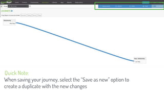 Project Management
34
When saving your journey, select the “Save as new” option to
create a duplicate with the new changes
Quick Note:
 