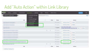 Add “Auto Action” within Link Library
44
 