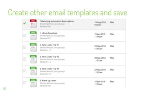 Create other email templates and save
50
 