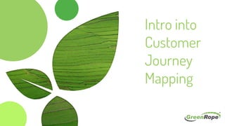 Intro into
Customer
Journey
Mapping
 