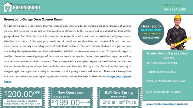 Greensboro Garage Door Opener Repair
