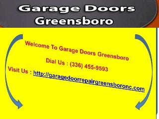 Greensboro Garage Doors Repair, North Carolina