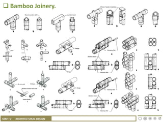 SEM –V ARCHITECTURAL DESIGN
 Bamboo Joinery.
 
