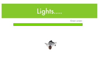 Lights....
             Green screen
 