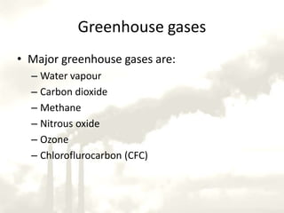Causes of Global WarmingThese are the major causes of global warming:Volcanic eruptionSolar and orbital variations.Human activities (due to the increasing human population)Burning of fossil fuel.Clearing of rainforest.