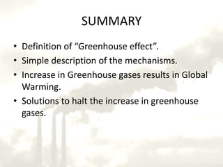Greenshouse effects slideshare.net