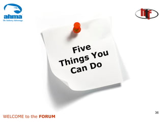 36
WELCOME to the FORUM
 