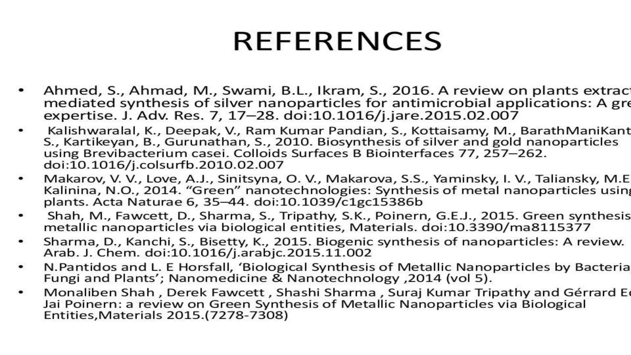 Green Synthesis of Nano Particles