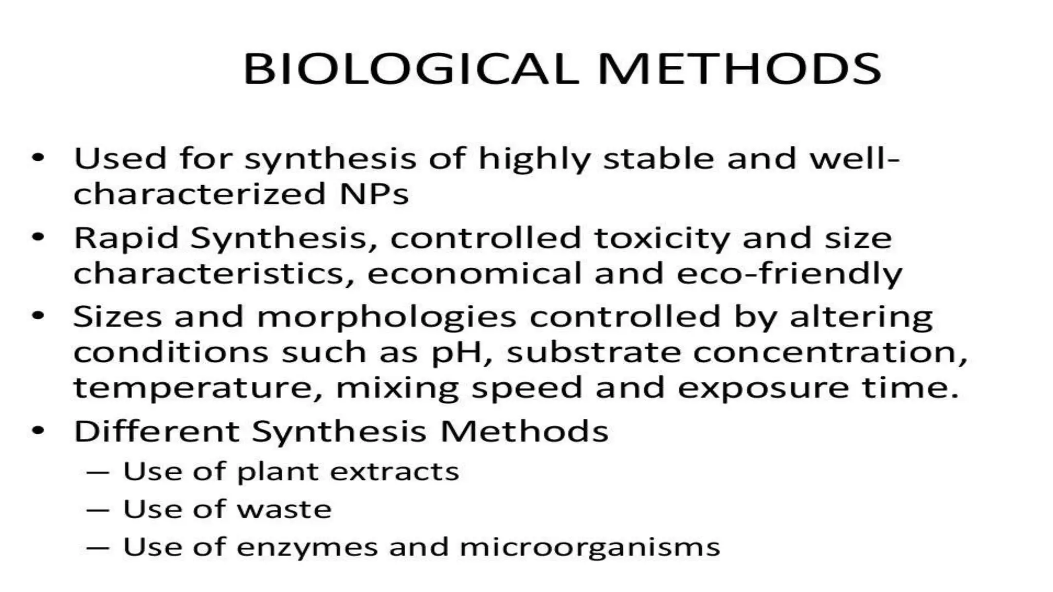 Green Synthesis of Nano Particles