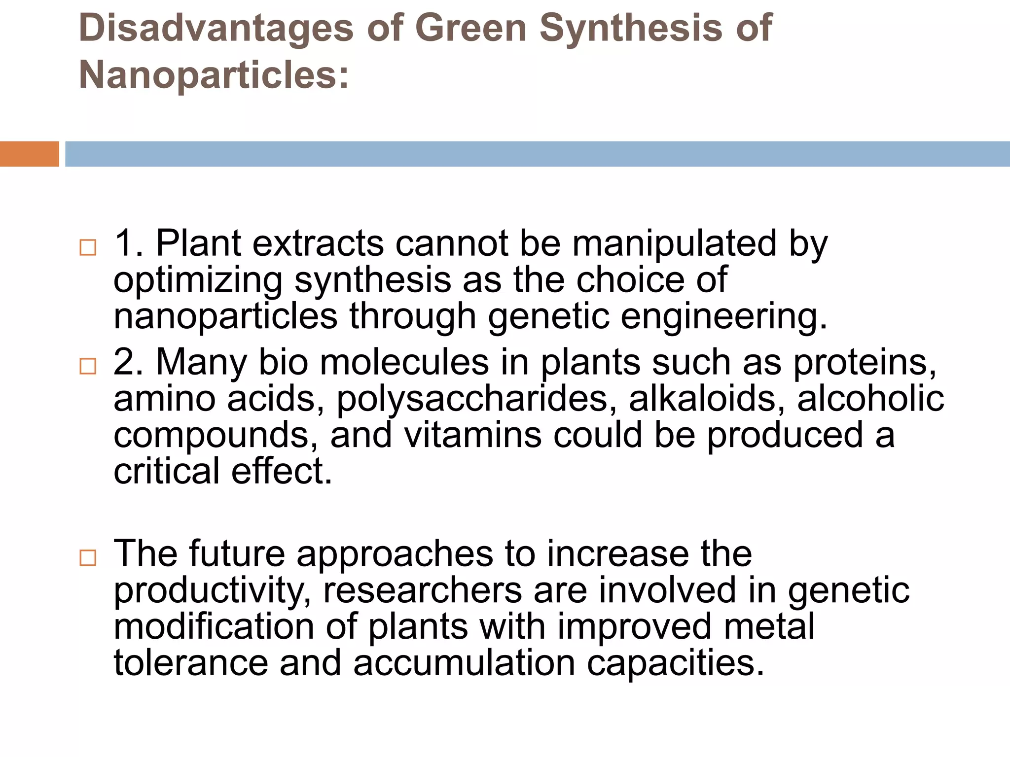 Green synthesis of nanoparticles brainware university | PPT