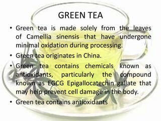 Green tea and its benefits – old age