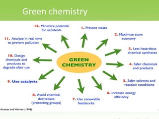 Green chemistry
 