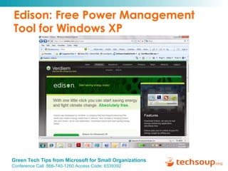 Edison: Free Power Management Tool for Windows XP 