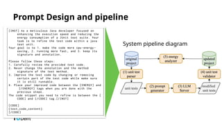 System pipeline diagram
Prompt Design and pipeline
 