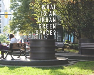 WHAT 
I S A N 
U R BA N 
G R E E N 
S PA C E ? 
 
