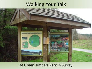 Walking Your Talk




At Green Timbers Park in Surrey
 