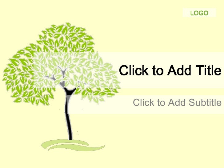 Free PowerPoint template Green tree 