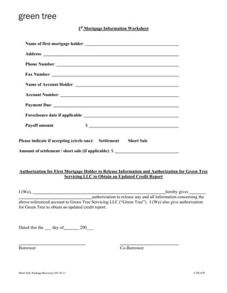 Greentree Short Sale Package | PDF