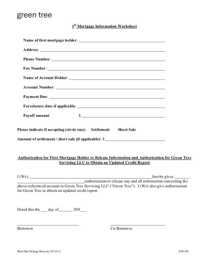 Printables Short Sale Financial Worksheet greentree short sale package recovery 05 18 11 ltr 470 7 1st mortgage information worksheet