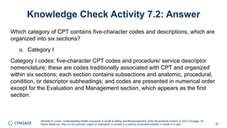 Understanding Health Insurance (CPT coding) chapter 7 | PPTX