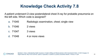 Understanding Health Insurance (CPT coding) chapter 7 | PPTX