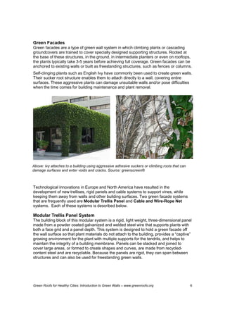 Green Walls Technology: Benefits and Design | PDF
