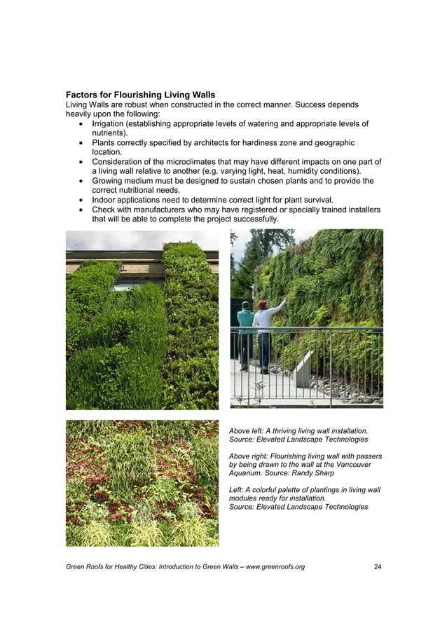 Green Walls Technology Benefits and Design PDF