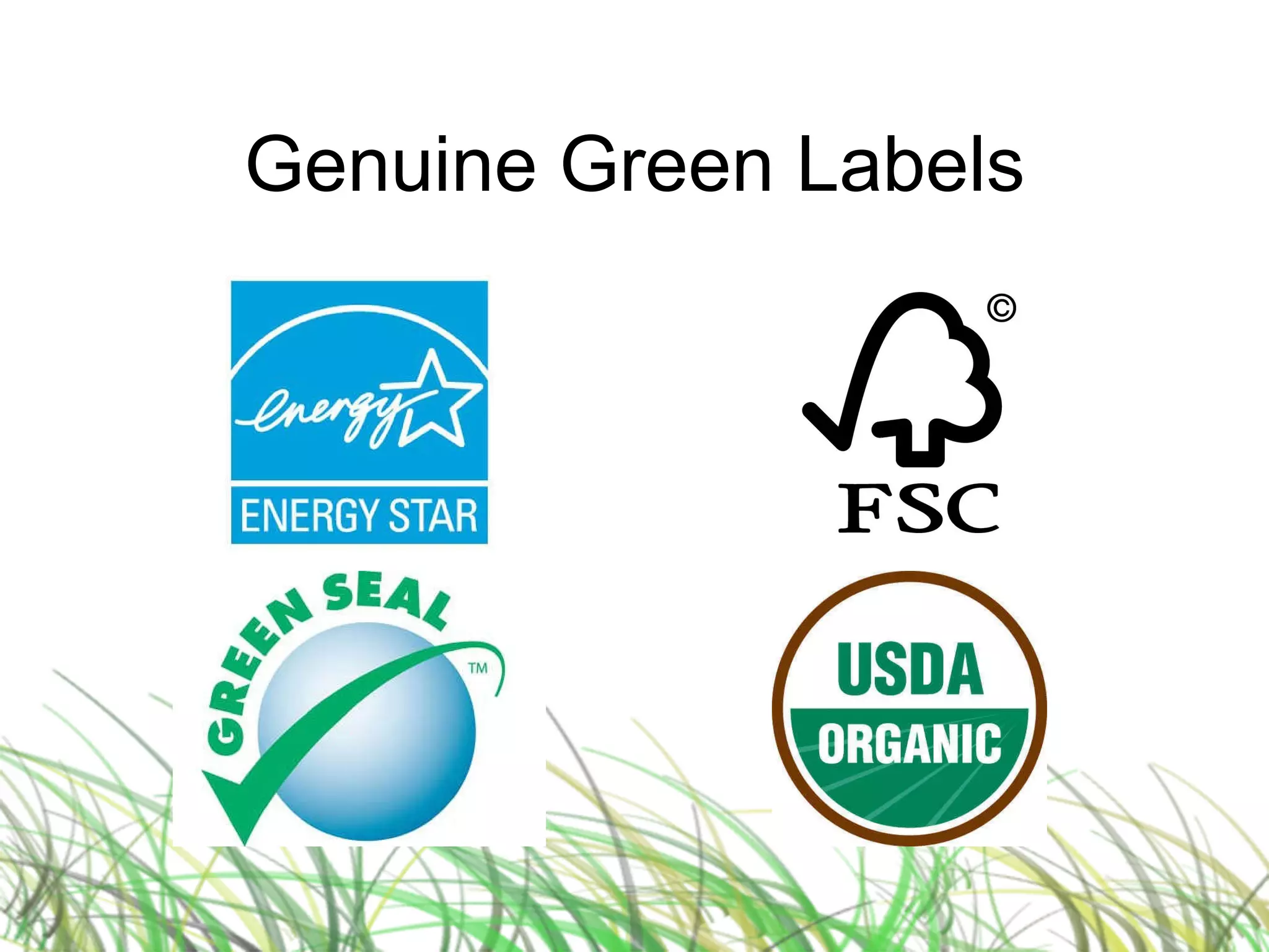 Genuine Green Labels 