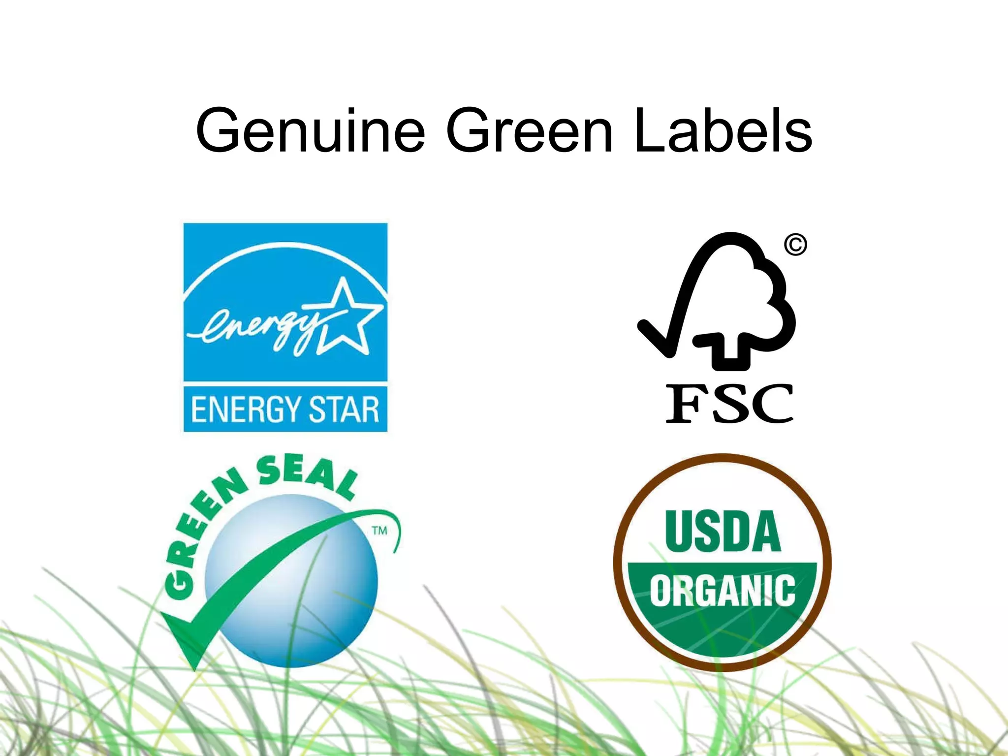 Genuine Green Labels 