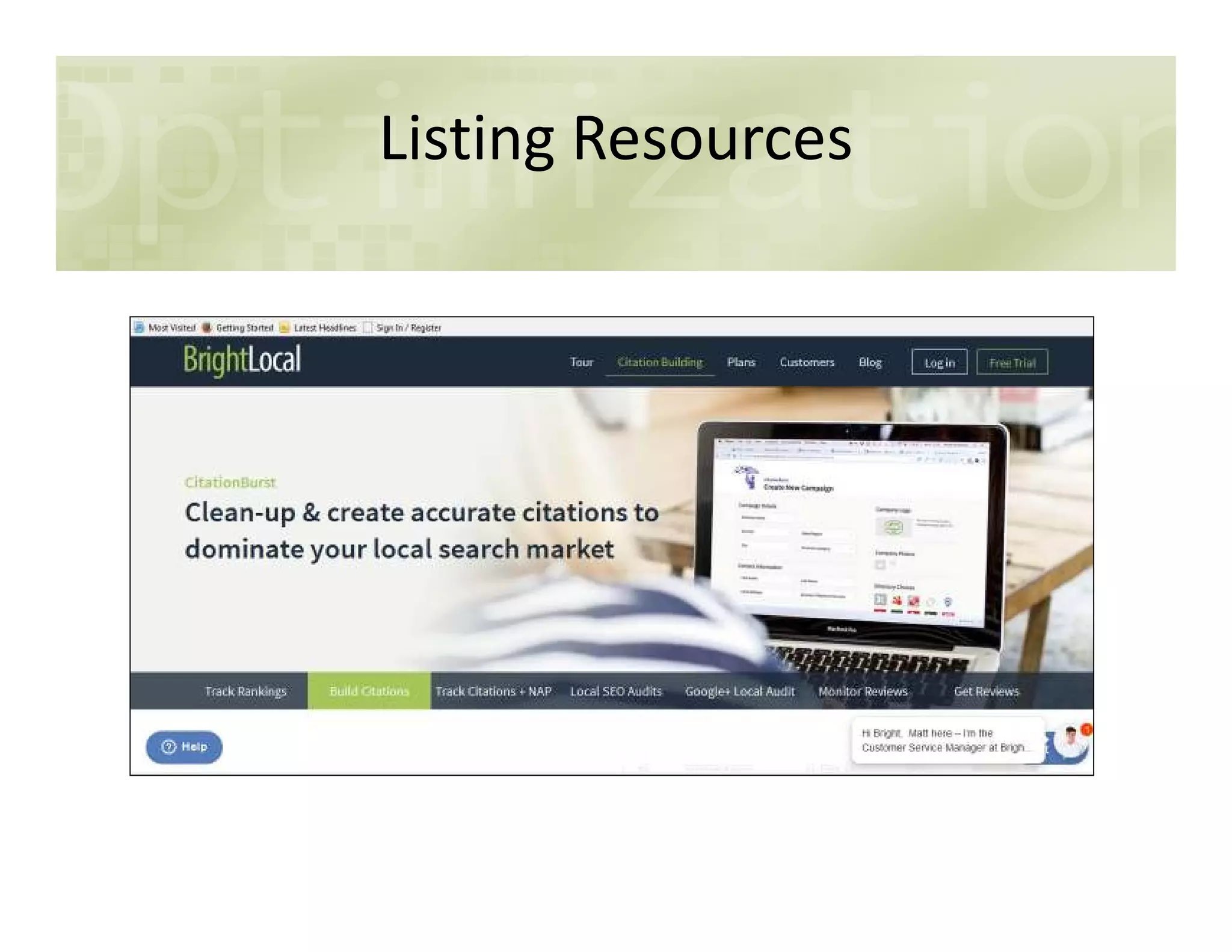 Listing Resources
 