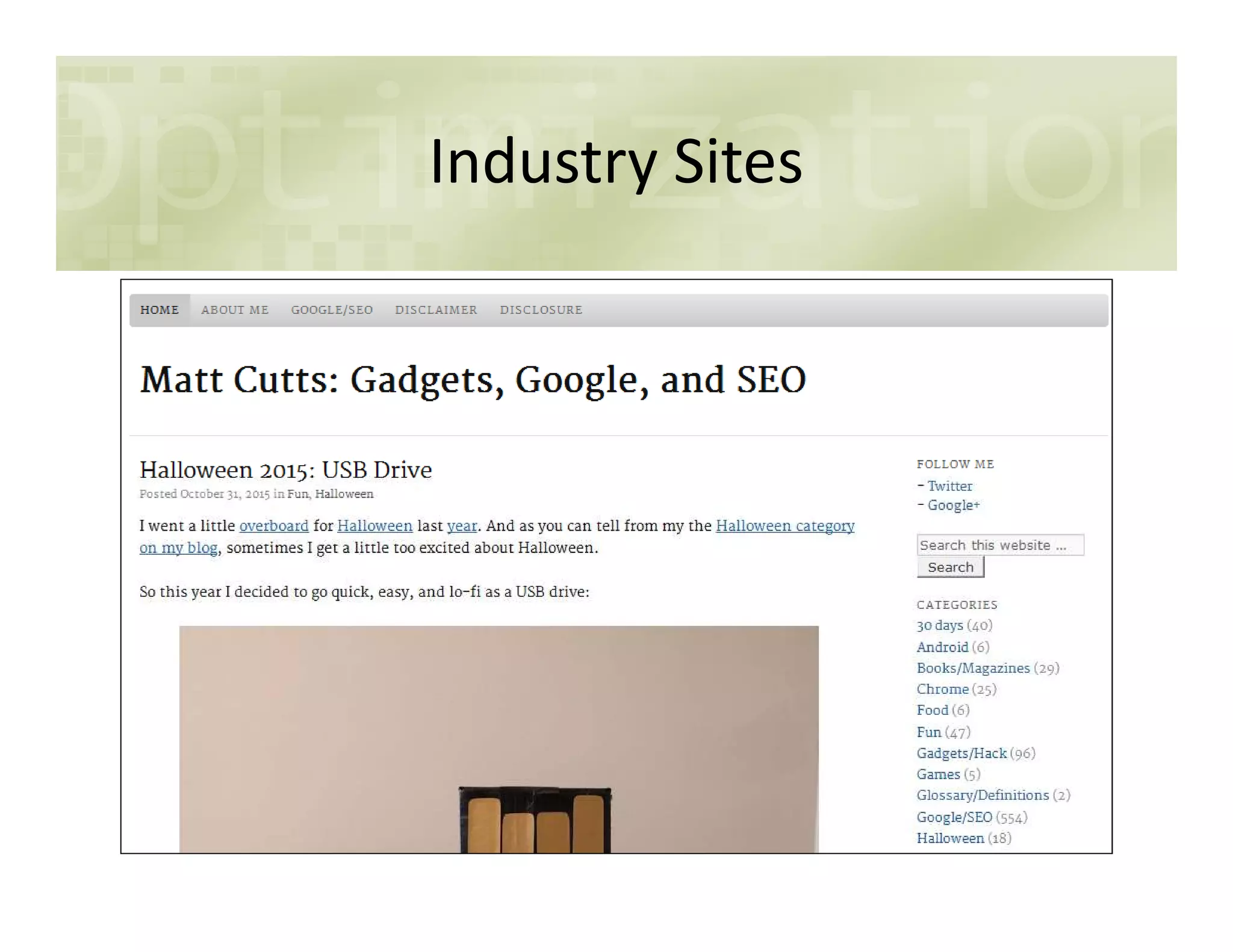 Industry Sites
 