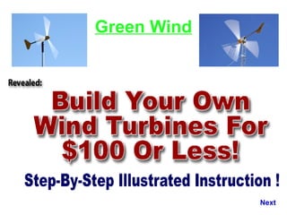 Wind Generater Wind turbine Green Wind Next 