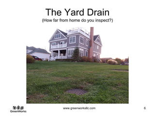 Assessing Hidden Moisture Intrusion
© GreenWorks Environmental, LLC
A basement dewatering company took care of Sandy impacts where crawl space was very
clean (visually). Not the following:
•Gas line was submerged and not replaced
•Foundation was spray foamed with closed cell foam product
•TGI Joists and Lam Beam construction.
•No apparent odor.
•Crawl was strangely devoid of duct work where numerous open drop downs were
observed. Owner Builder says all was ok, that’s way system was designed.
PAUSE FOR QUESTIONS & DISCUSSION
 