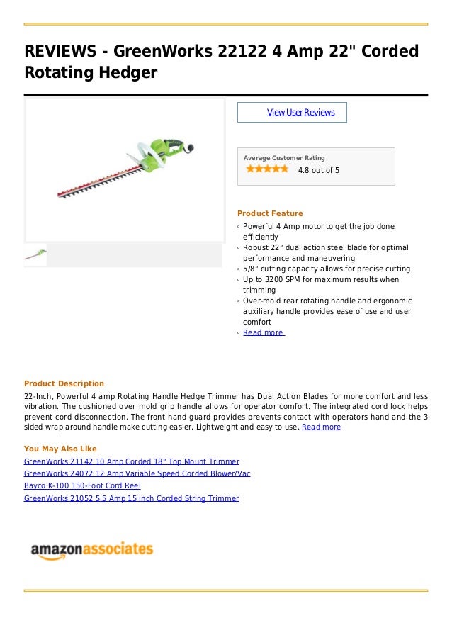 greenworks weed eater corded