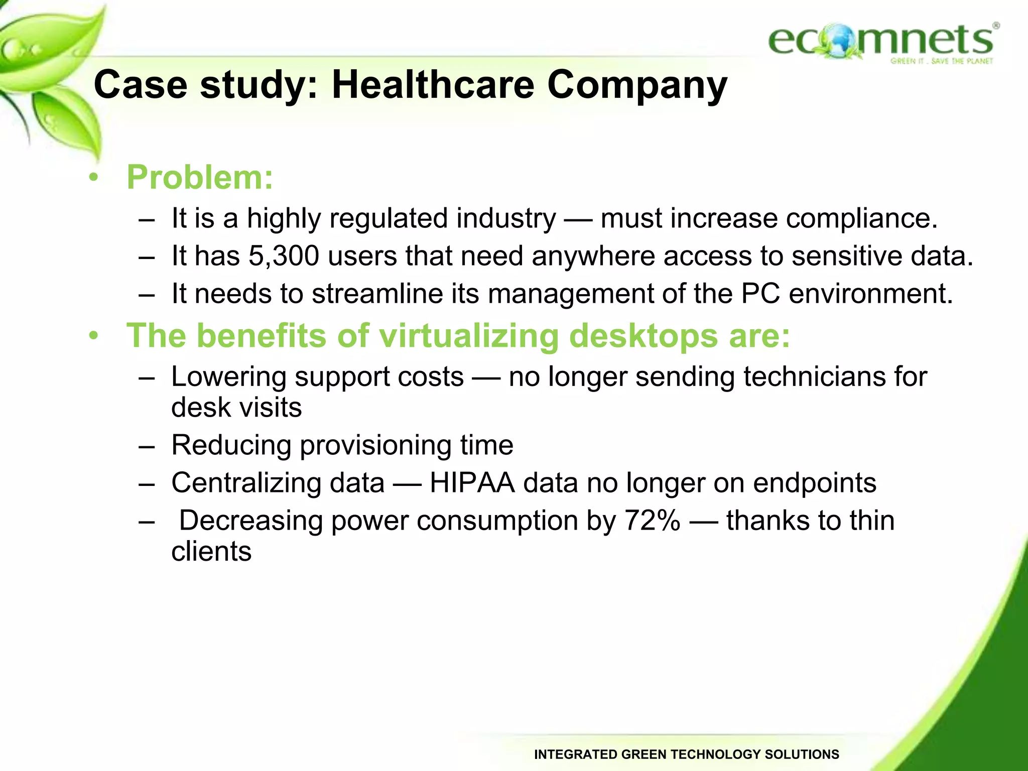 AgendaWhat is “server virtualization”?What is “client virtualization”?Different users require different technologies.Strengths (and weaknesses) of desktop virtualizationRecommendations