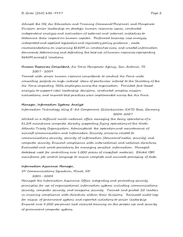 human resources consultant resume