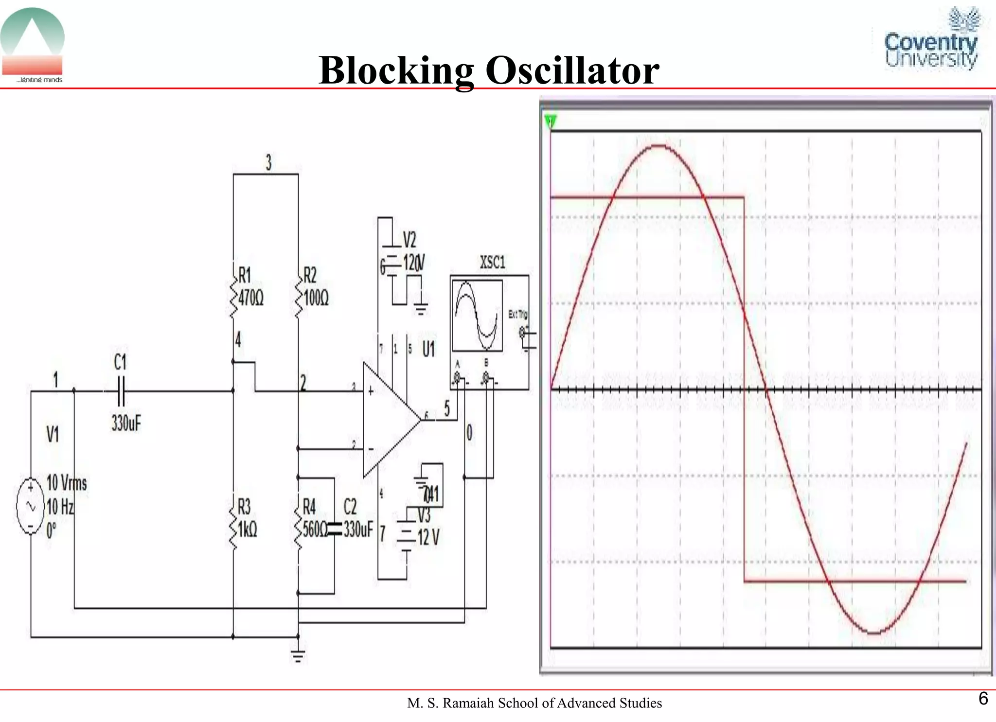 M. S. Ramaiah School of Advanced Studies 
6Blocking Oscillator  