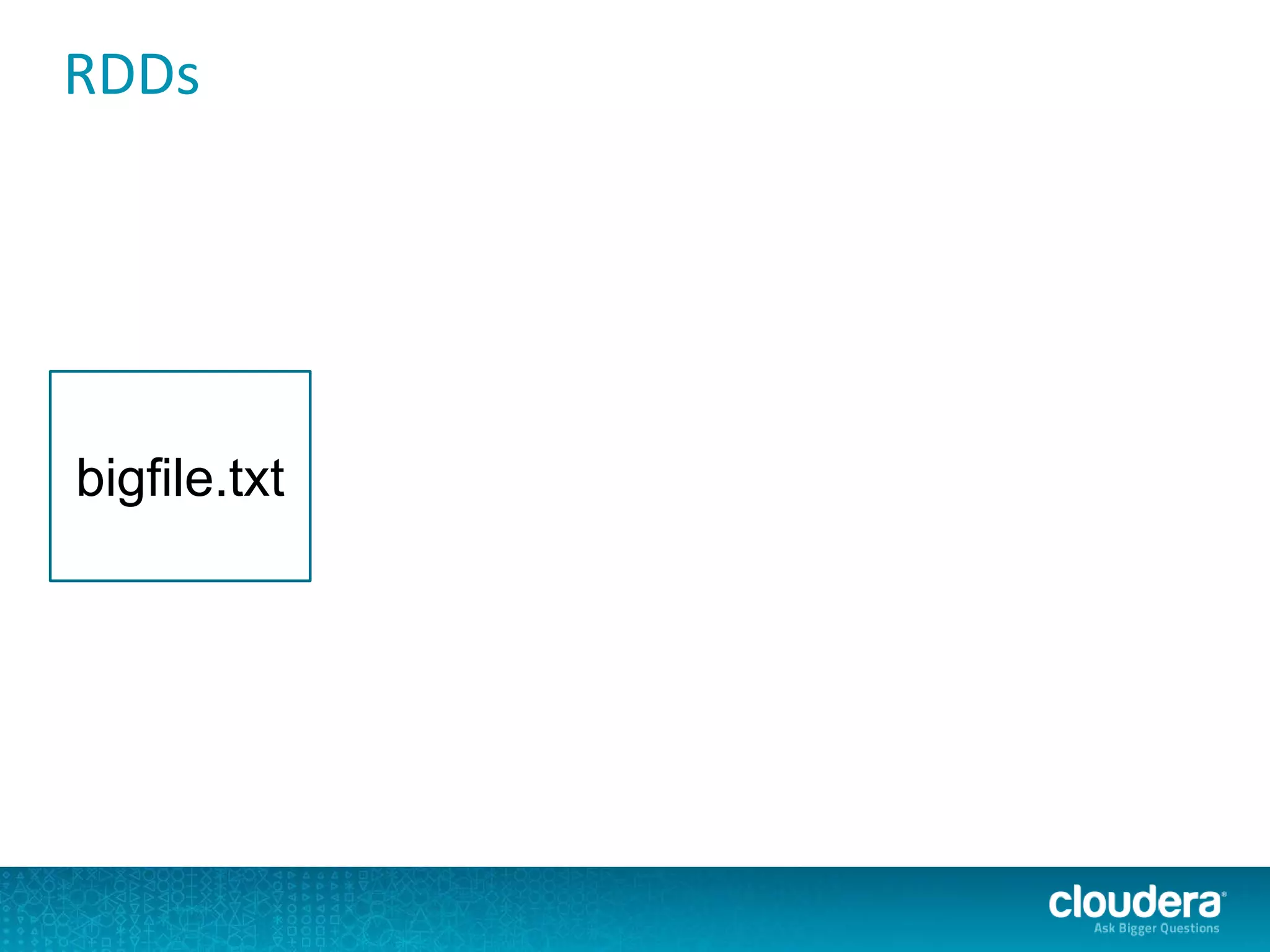 RDDs
bigfile.txt
 
