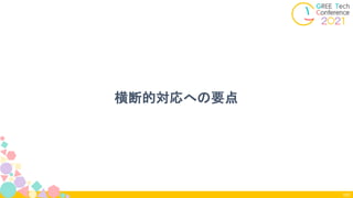 横断的対応への要点
107
 