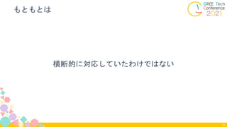 横断的に対応していたわけではない
もともとは
17
 