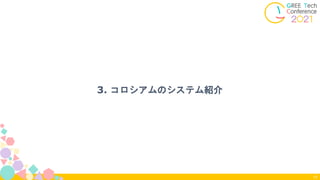 3. コロシアムのシステム紹介
17
 