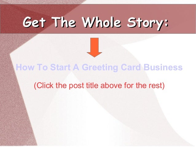greeting card business
