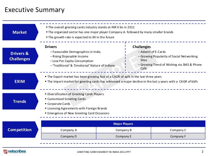 Market Research Report Greeting Cards Market in India 2012