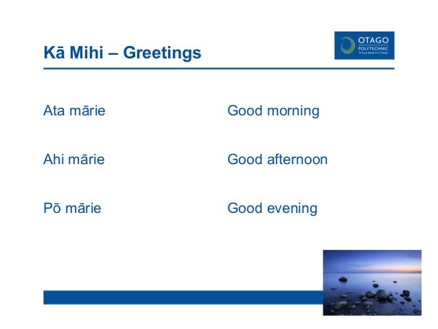 Greetings and farewells