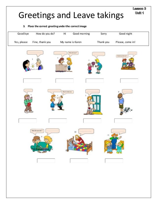 greetings-worksheet