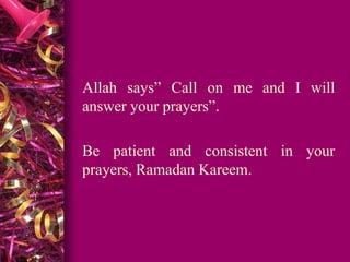 ramadan kareem answer