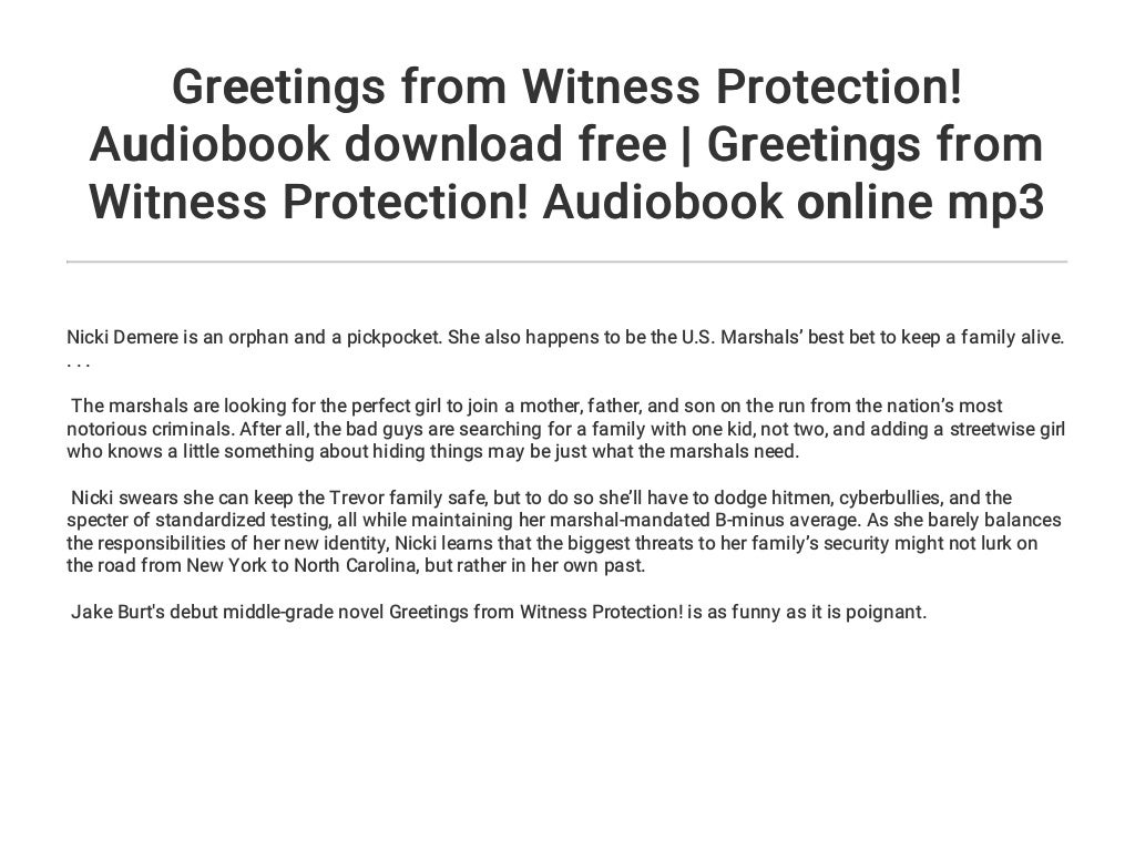 greetings from witness protection greetings from witness protection