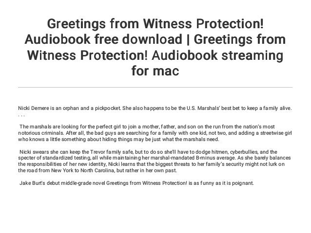 books like greetings from witness protection