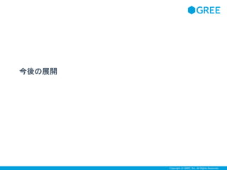 Copyright © GREE, Inc. All Rights Reserved. 
今後の展開 
 